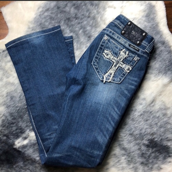 Miss Me Denim - Miss Me JPS368B Cross Bootcut Jeans 27